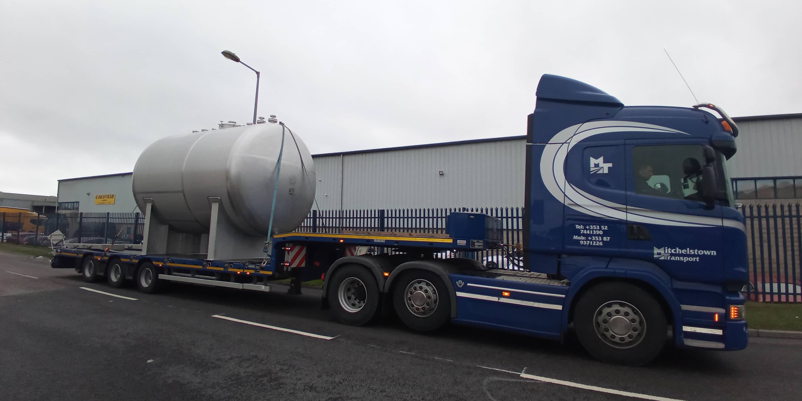 Truck delivering goods